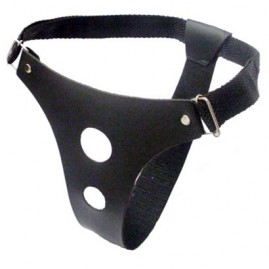 Cinta Dupla Para Prtese  Preta - strap on - 2 furos