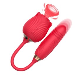 Vibrador de Ponto G e Clit�ris com Vai e vem - Formato de Rosa - Greebaby - Sophie