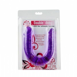 Dildo Realstico Duplo Roxo - Pnis Hawaiano - Baile