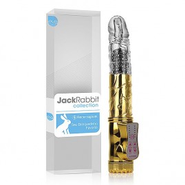 Vibrador Rotativo Jack Rabbit RECARREGVEL - Dourado - Sem estimulador clitoriano