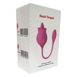 Rosa com Lngua estimuladora de Clitris e Ponto G - Snak Tongue - SI