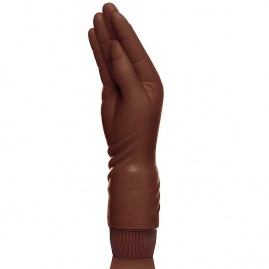 Hand Finger pequeno com vibrador 21x5 cm na cor marrom